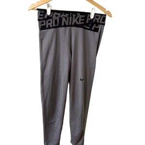 Nike Gray Leggings Athletic Fit